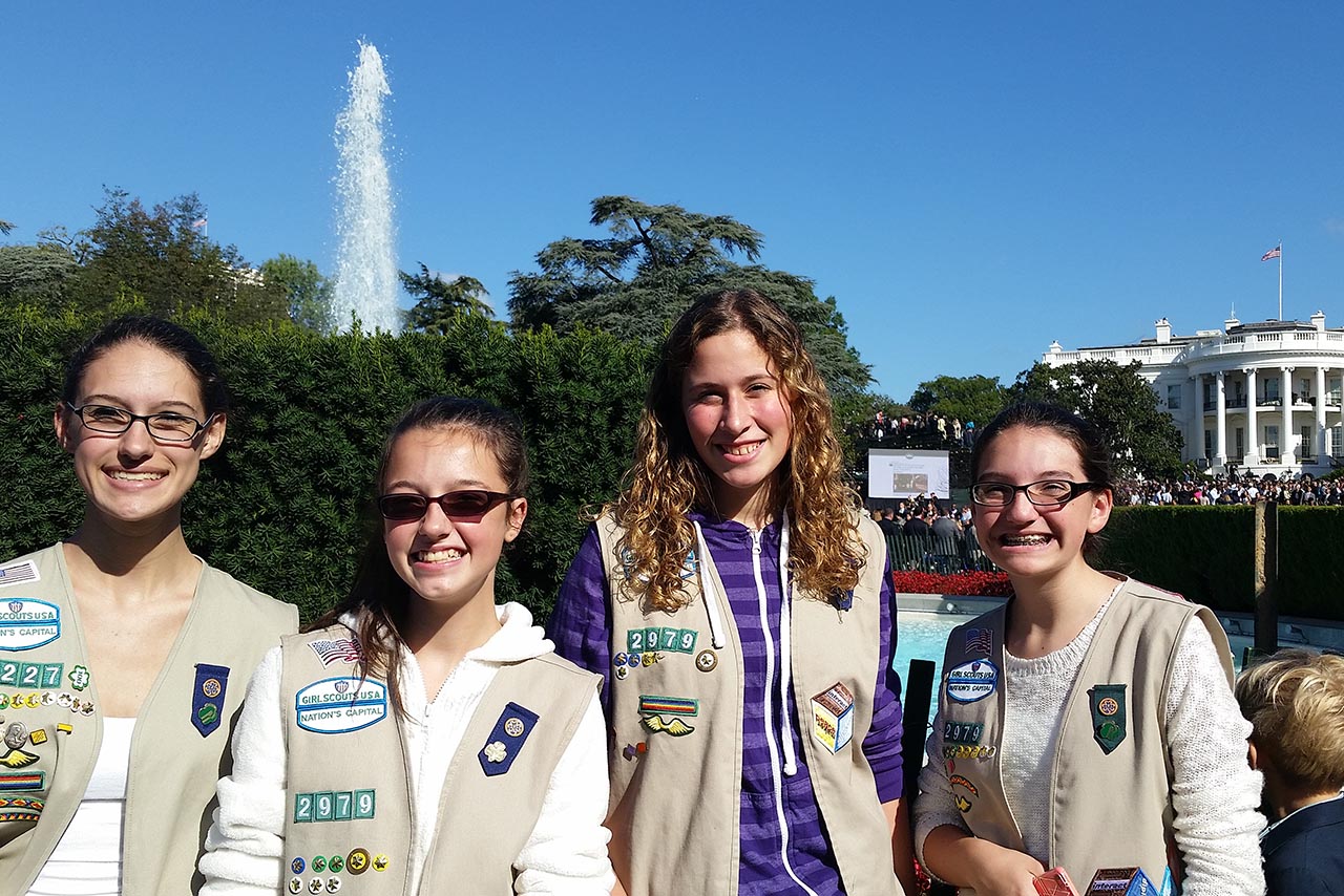 St Francis Girl Scouts on a trip to Washington D.C. to see the Pope in 2015